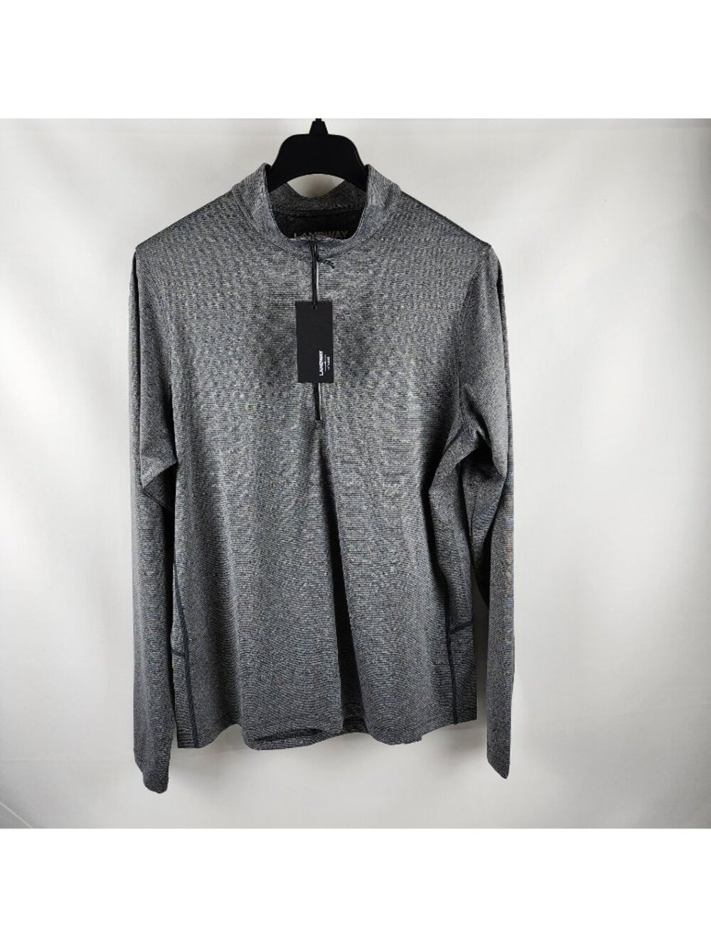 Landway City Luxe Shirt Mens XL Charcoal Gray 1/4 Zip Pullover Shirt